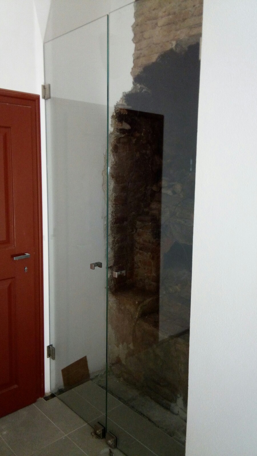 Dvoukřídlé celoskleněné dveře